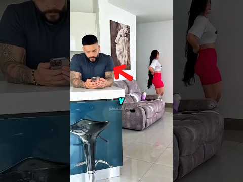 Esta chica se sorprendió al ver a su novio llegar a casa más temprano de lo esperado