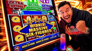 The GREATEST SIX-FIGURE Monopoly Jackpot EVER Seen!! (Super Rare Triple Pop on $625/Spin)