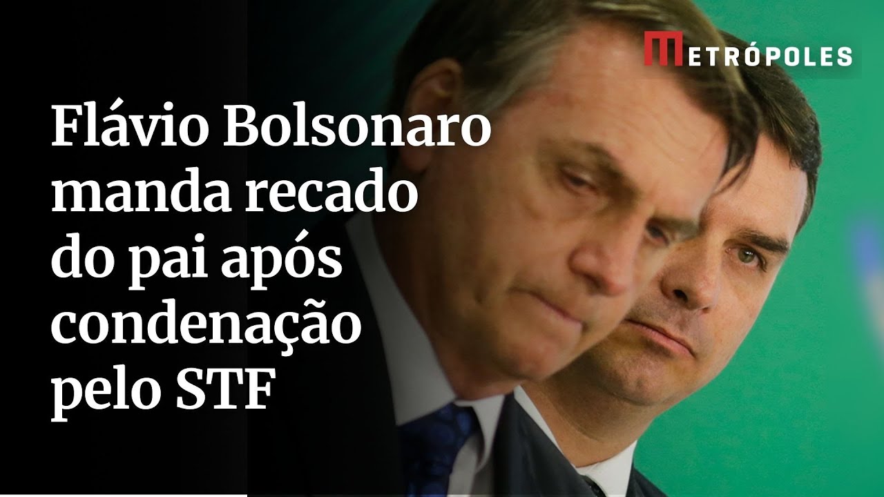 Flávio Bolsonaro manda recado do pai após condenação pelo STF