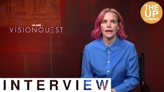 Emily Hampshire (E.D.I.T.H) on VisionQuest: Mindspace set, costumes, working with Terry Matalas