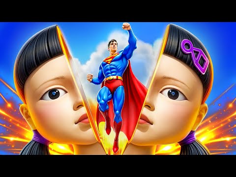 Игра в кальмара с супергероями! Что случилось с куклой из Игры в Кальмара?!