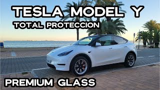 TESLA MODEL Y VINILADO COLOR Y PROTECCION RADIACION SOLAR TOTAL EN PREMIUM GLASS TINTADO DE LUNAS