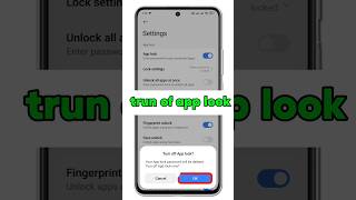 How to Turn Off App Lock | Remove App Lock from All Apps (Android) #shorts #apps #itechify