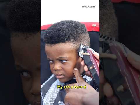 Giving my son a haircut