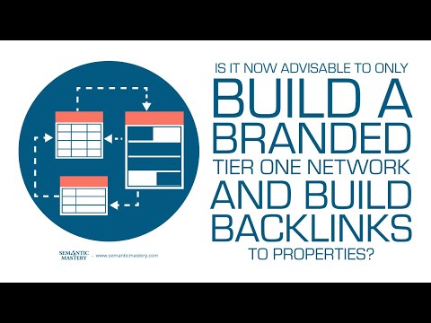 Is It Now Advisable To Only Build A Branded Tier One Network And Build Backlinks To Properties?