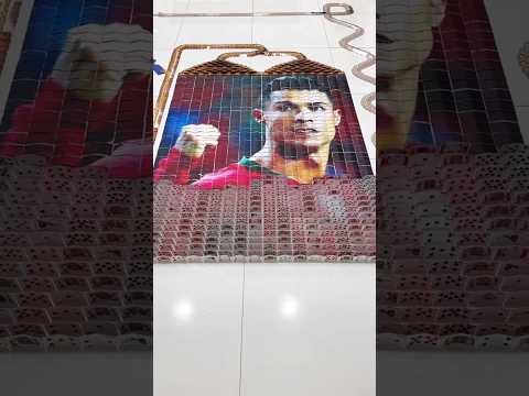 Ronaldo Challenge 🤯 | Turning Playing Cards into a CR7 Portrait! ⚽🎨 #shorts #ronaldo #cr7