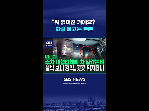 "뭐 없어진 거예요? 현금·반지 싹 털고 뻔뻔…주차 대행 기사의 두 얼굴 / SBS / #shorts
