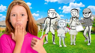 ناستيا وتحدي عالم الورق مع الأصدقاء