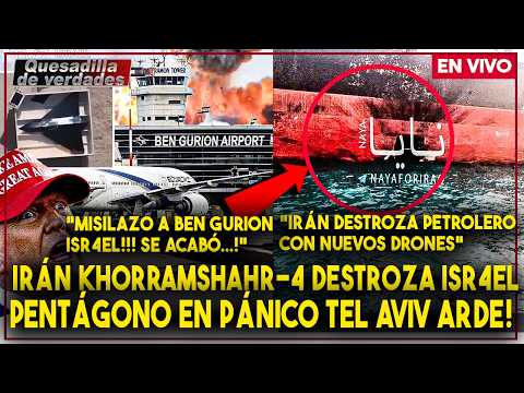 🚨URGENTE IRÁN KHORRAMSHAHR-4 MISILAZO A ISR43L AEROPUERTO!!! PENTÁGONO EN PÁNICO! IRÁN DRON A BUQUE!