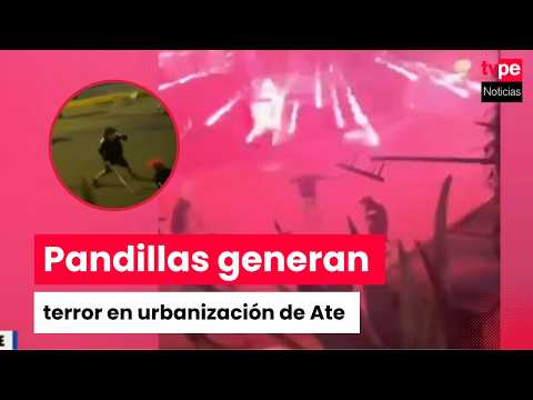 Terror en Ate: barristas se enfrentan con machetes y pirotecnia en plena urbanización Amauta