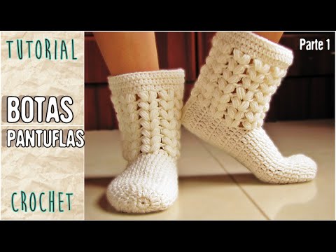 Como tejer medias, pantuflas a crochet, todos los talles (Parte 1/3)
