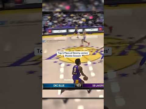 Top 5 Plays of Bronny James’ Rookie Season!😳