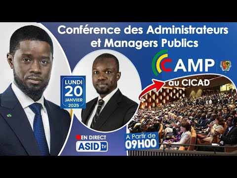 🛑Direct !  Conférence des Administrateurs et Managers Publics sous la présidence Pr Diomaye Faye