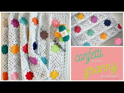 Confetti Dots Granny CROCHET BLANKET Pattern #marlybird #crochet
#mmmdi