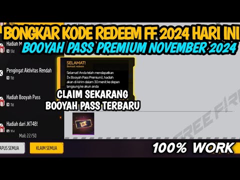 KODE REDEEM FF!! KODE REDEEM FREE FIRE TERBARU 5 November 2024 HARI INI‼️