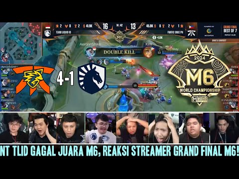 DIPERPANJANG ? NT TLID💪 REAKSI STREAMER LAGI-LAGI FNOP PH JUARA M6! GRAND FINAL