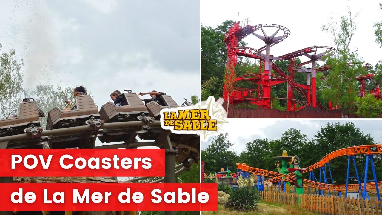 Onride des coasters de La Mer De Sable, Parc d'attractions à Ermenonville