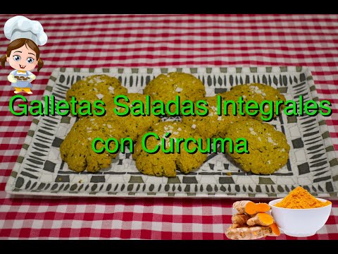 Receta saludable de Galletas integrales Saladas de Cúrcuma, una delicia a tu alcance