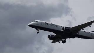 Plane Spotting at Boston Logan International Airport | A319, E175LR and E190AR