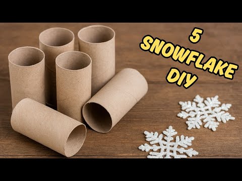 ❄️ 5 Easy Snowflake DIY Ideas ❄️ Christmas Crafts from Toilet Paper Rolls ❄️ Handmade Home Decor