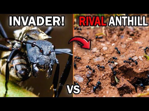 EPIC BATTLE in the FOREST! CAMPONOTUS ANTS vs MESSOR — The FIGHT for the SURVIVAL of the COLONY