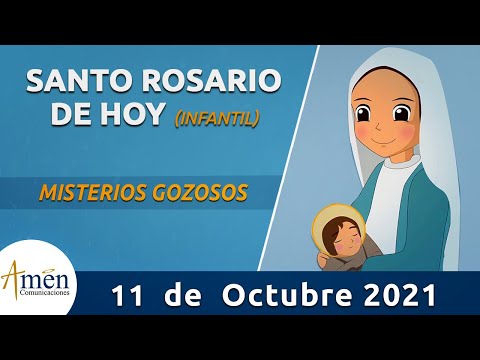 Santo Rosario Infantil de hoy l Lunes 11 Octubre 2021 l Misterios Gozosos l Padre  Carlos Yepes - Salmo da Bíblia