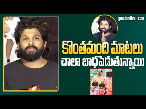 కొంతమంది మాటలు చాలా బాధపెడుతున్నాయి : Allu Arjun Emotional Press Meet | greatandhra.com