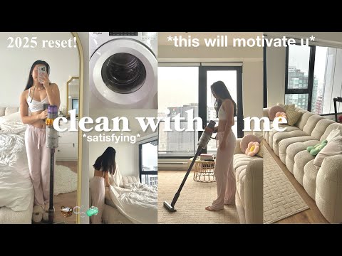 huge DEEP CLEAN & DECLUTTER 🧺 *motivation* 2025 RESET! satisfying & aesthetic vlog