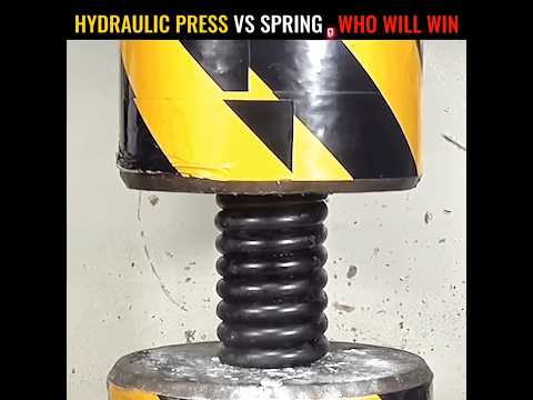 Strongest Spring VS Hydraulic Press #shorts #youtubeshorts #viral #trending #funny