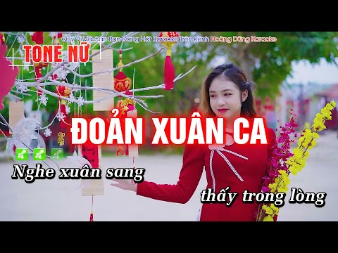 [ KARAOKE ] Đoản Xuân Ca Tone Nữ | Nhạc Tết Remix chậm Dễ Hát | Hoàng Dũng Karaoke