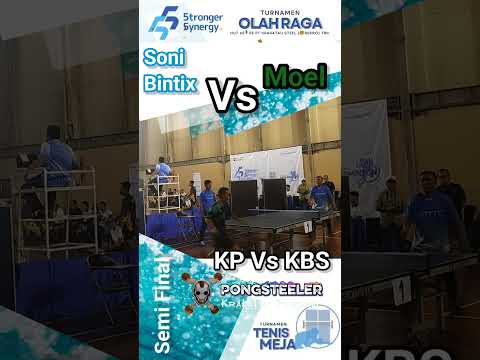 #tenismejacilegon HUT #krakatausteel 55th Soni Bintix #krakatauposco 🆚 Moel #kbs #pingpong