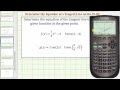 TI-89 Graphing Calculator: Tangent Line Equations
