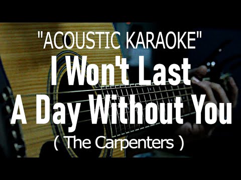 I Won’t Last a Day Without You – The Carpenters (Acoustic karaoke)