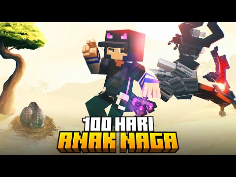 100 Hari Minecraft Fantasy Tapi Jadi ANAK NAGA