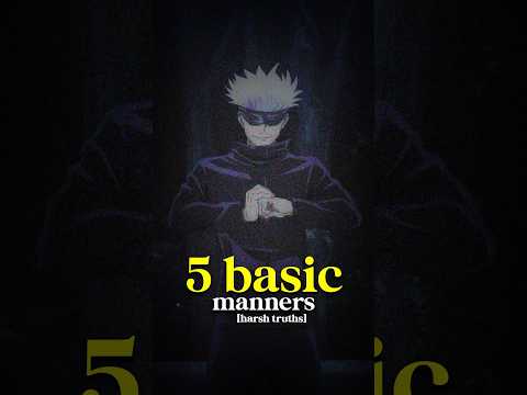 5 Manners- One Should Know