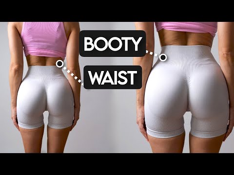 Get ROUND BOOTY, HIPS & SNATCHED WAIST! Hourglass Figure Workout - No Equipment, At Home