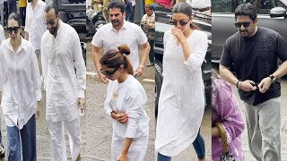 Shura Khan,Arbaaz Khan,Karisma Kapoor,Saif Ali Khan,Gauahar Khan n Many More Reach Crematorium