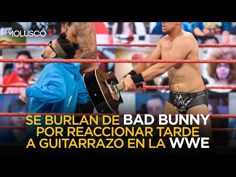 Se BURLAN de Bad Bunny por haber reaccionado tarde al guitarrazo que le dieron en la WWE ?