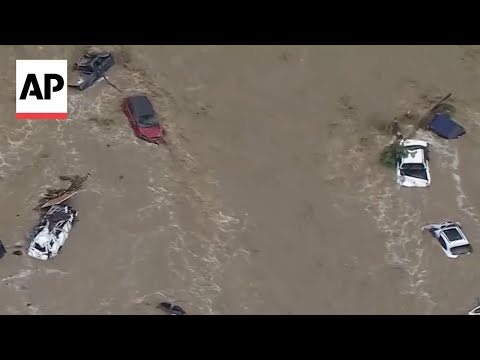 YouTube video thumbnail: Cars Swept Out to Sea After Flash Flooding in Australia