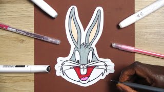 How to Draw Bugs Bunny 🐰 | Easy Looney Tunes Drawing Tutorial