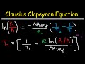 Clausius-Clapeyron Equation Concepts