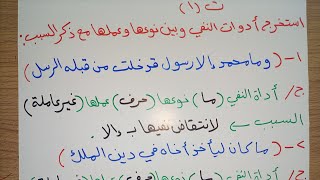 حل تمارين النفي للصف السادس الإعدادي