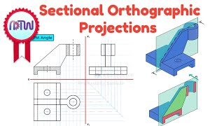 Sectional Orthographic Projection – Engineering Drawing Tutorial