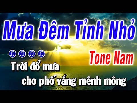 Mưa Đêm Tỉnh Nhỏ Karaoke Tone Nam Nhạc Sống Karaoke Tú Anh