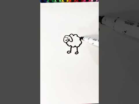 Como dibujo una oveja cuando Nadie me mira 😂🎨 #dibudomi