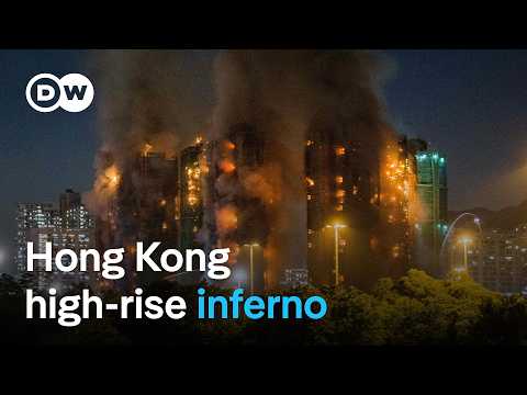 YouTube video thumbnail: Hong Kong Update: 128 Confirmed Dead, Fire Warning Systems 'Malfunctioning'