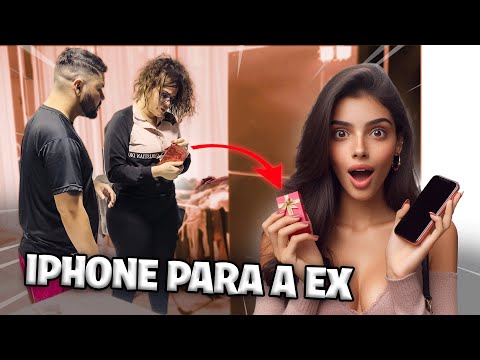 DEI UM IPHONE 14 NOVO PARA ELAINE MINHA EX!