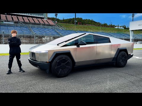 【日本に1台】テスラ サイバートラックでサーキット貸切全開走行 & 車中泊！！！【Tesla Cybertruck】