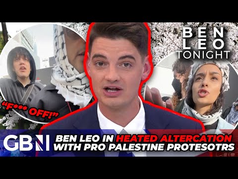 Ben Leo ASSAULTED by pro Palestine protestors during HEATED altercation while on holiday in Japan