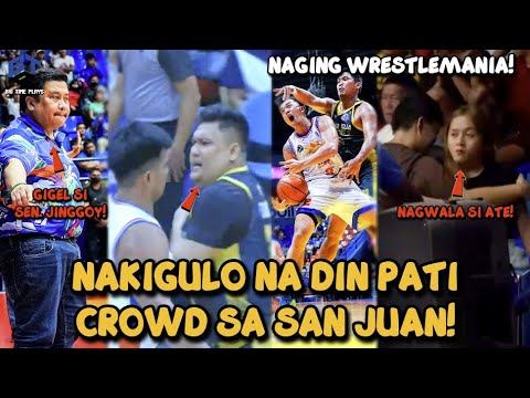 MALA WRESTLEMANIA ANG LABAN NG SAN JUAN & NUEVA ECIJA! GIGEL SI JINGGOY! CROWD SA GAME NAGKAGULO DIN